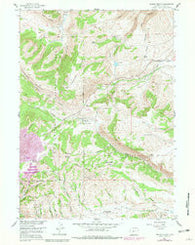 Miners Delight Wyoming Historical topographic map, 1:24000 scale, 7.5 X 7.5 Minute, Year 1954