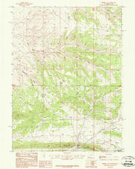 Minnies Gap Wyoming Historical topographic map, 1:24000 scale, 7.5 X 7.5 Minute, Year 1987
