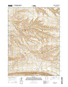 Minnies Gap Wyoming Current topographic map, 1:24000 scale, 7.5 X 7.5 Minute, Year 2015
