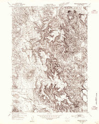 Missouri Buttes Wyoming Historical topographic map, 1:24000 scale, 7.5 X 7.5 Minute, Year 1954