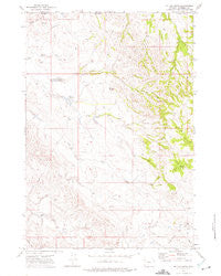 Mitten Butte Wyoming Historical topographic map, 1:24000 scale, 7.5 X 7.5 Minute, Year 1972