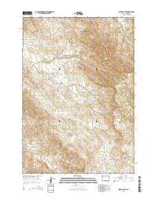 Mitten Butte Wyoming Current topographic map, 1:24000 scale, 7.5 X 7.5 Minute, Year 2015