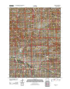 Moneta Wyoming Historical topographic map, 1:24000 scale, 7.5 X 7.5 Minute, Year 2012