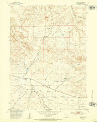 Moneta Wyoming Historical topographic map, 1:24000 scale, 7.5 X 7.5 Minute, Year 1952