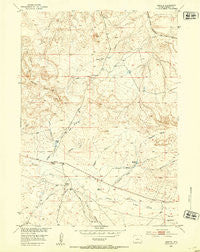 Moneta Wyoming Historical topographic map, 1:24000 scale, 7.5 X 7.5 Minute, Year 1952