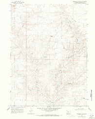 Monument Butte Wyoming Historical topographic map, 1:24000 scale, 7.5 X 7.5 Minute, Year 1968
