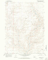 Monument Butte Wyoming Historical topographic map, 1:24000 scale, 7.5 X 7.5 Minute, Year 1968