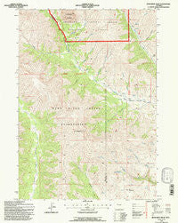 Monument Peak Wyoming Historical topographic map, 1:24000 scale, 7.5 X 7.5 Minute, Year 1991