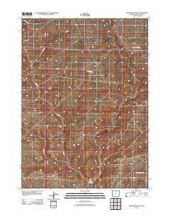 Monument Butte Wyoming Historical topographic map, 1:24000 scale, 7.5 X 7.5 Minute, Year 2012