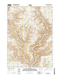 Monument Butte Wyoming Current topographic map, 1:24000 scale, 7.5 X 7.5 Minute, Year 2015