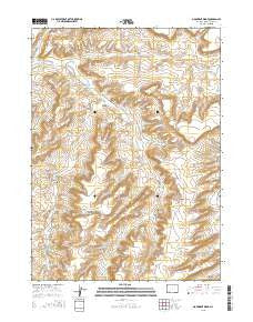 Monument Ridge Wyoming Current topographic map, 1:24000 scale, 7.5 X 7.5 Minute, Year 2015