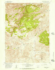 Moonshine Peak Wyoming Historical topographic map, 1:24000 scale, 7.5 X 7.5 Minute, Year 1955