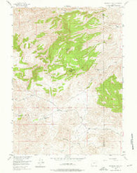 Moonshine Peak Wyoming Historical topographic map, 1:24000 scale, 7.5 X 7.5 Minute, Year 1955