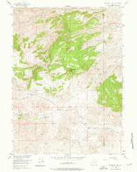 Moonshine Peak Wyoming Historical topographic map, 1:24000 scale, 7.5 X 7.5 Minute, Year 1955