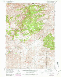 Moonshine Peak Wyoming Historical topographic map, 1:24000 scale, 7.5 X 7.5 Minute, Year 1955