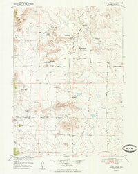 Moore Spring Wyoming Historical topographic map, 1:24000 scale, 7.5 X 7.5 Minute, Year 1951