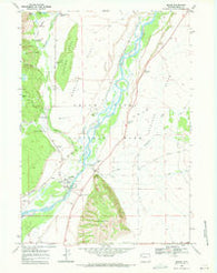 Moose Wyoming Historical topographic map, 1:24000 scale, 7.5 X 7.5 Minute, Year 1968