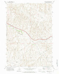 Morgan Draw Wyoming Historical topographic map, 1:24000 scale, 7.5 X 7.5 Minute, Year 1971
