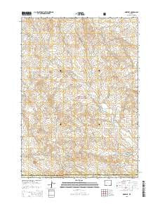 Morrisey Wyoming Current topographic map, 1:24000 scale, 7.5 X 7.5 Minute, Year 2015
