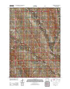 Morrisey NE Wyoming Historical topographic map, 1:24000 scale, 7.5 X 7.5 Minute, Year 2012