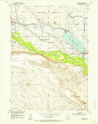 Morton Wyoming Historical topographic map, 1:24000 scale, 7.5 X 7.5 Minute, Year 1951
