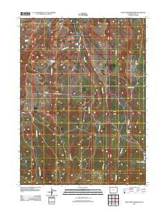 Moslander Reservoir Wyoming Historical topographic map, 1:24000 scale, 7.5 X 7.5 Minute, Year 2012