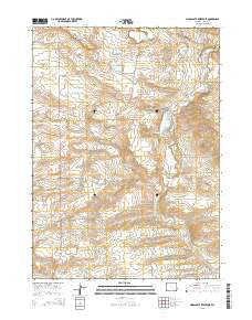 Moss Agate Reservoir Wyoming Current topographic map, 1:24000 scale, 7.5 X 7.5 Minute, Year 2015