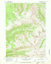 Mount Bannon Wyoming Historical topographic map, 1:24000 scale, 7.5 X 7.5 Minute, Year 1968