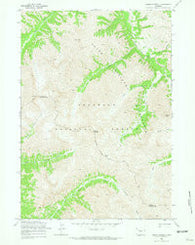 Mount Burwell Wyoming Historical topographic map, 1:24000 scale, 7.5 X 7.5 Minute, Year 1969