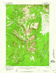 Mount Holmes Wyoming Historical topographic map, 1:62500 scale, 15 X 15 Minute, Year 1958