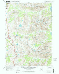 Mount Moran Wyoming Historical topographic map, 1:24000 scale, 7.5 X 7.5 Minute, Year 1968