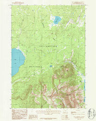 Mount Sheridan Wyoming Historical topographic map, 1:24000 scale, 7.5 X 7.5 Minute, Year 1986