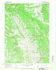 Mount Thompson Wyoming Historical topographic map, 1:24000 scale, 7.5 X 7.5 Minute, Year 1967