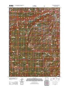 Mount Arter Wyoming Historical topographic map, 1:24000 scale, 7.5 X 7.5 Minute, Year 2012
