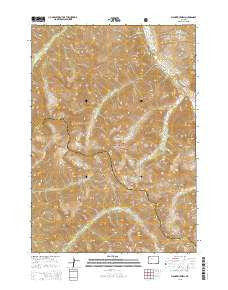 Mount Burwell Wyoming Current topographic map, 1:24000 scale, 7.5 X 7.5 Minute, Year 2015