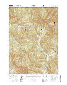 Mount Leidy Wyoming Current topographic map, 1:24000 scale, 7.5 X 7.5 Minute, Year 2015