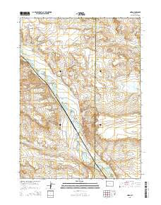 Moxa Wyoming Current topographic map, 1:24000 scale, 7.5 X 7.5 Minute, Year 2015