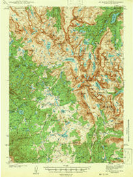 Mt Bonneville Wyoming Historical topographic map, 1:62500 scale, 15 X 15 Minute, Year 1942