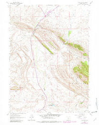 Muddy Gap Wyoming Historical topographic map, 1:24000 scale, 7.5 X 7.5 Minute, Year 1962