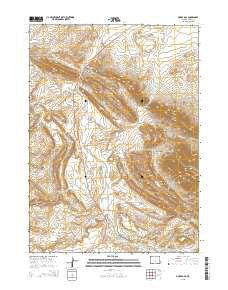 Muddy Gap Wyoming Current topographic map, 1:24000 scale, 7.5 X 7.5 Minute, Year 2015