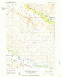 Mule Butte Wyoming Historical topographic map, 1:24000 scale, 7.5 X 7.5 Minute, Year 1951