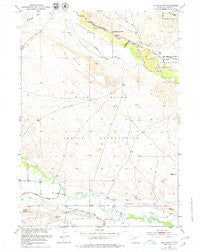 Mule Butte Wyoming Historical topographic map, 1:24000 scale, 7.5 X 7.5 Minute, Year 1951