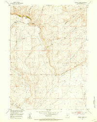 Muskrat Basin Wyoming Historical topographic map, 1:24000 scale, 7.5 X 7.5 Minute, Year 1952