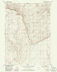 Muskrat Basin Wyoming Historical topographic map, 1:24000 scale, 7.5 X 7.5 Minute, Year 1952