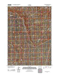 Muskrat Basin Wyoming Historical topographic map, 1:24000 scale, 7.5 X 7.5 Minute, Year 2012