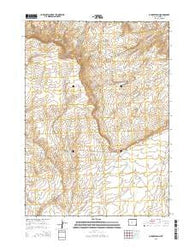 Muskrat Basin Wyoming Current topographic map, 1:24000 scale, 7.5 X 7.5 Minute, Year 2015