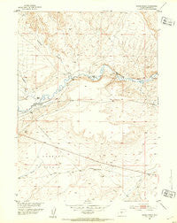 Myers Ranch Wyoming Historical topographic map, 1:24000 scale, 7.5 X 7.5 Minute, Year 1951