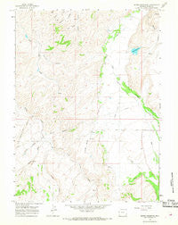 Myers Reservoir Wyoming Historical topographic map, 1:24000 scale, 7.5 X 7.5 Minute, Year 1965