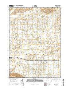 Natrona Wyoming Current topographic map, 1:24000 scale, 7.5 X 7.5 Minute, Year 2015