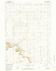 Needle Rock Wyoming Historical topographic map, 1:24000 scale, 7.5 X 7.5 Minute, Year 1960